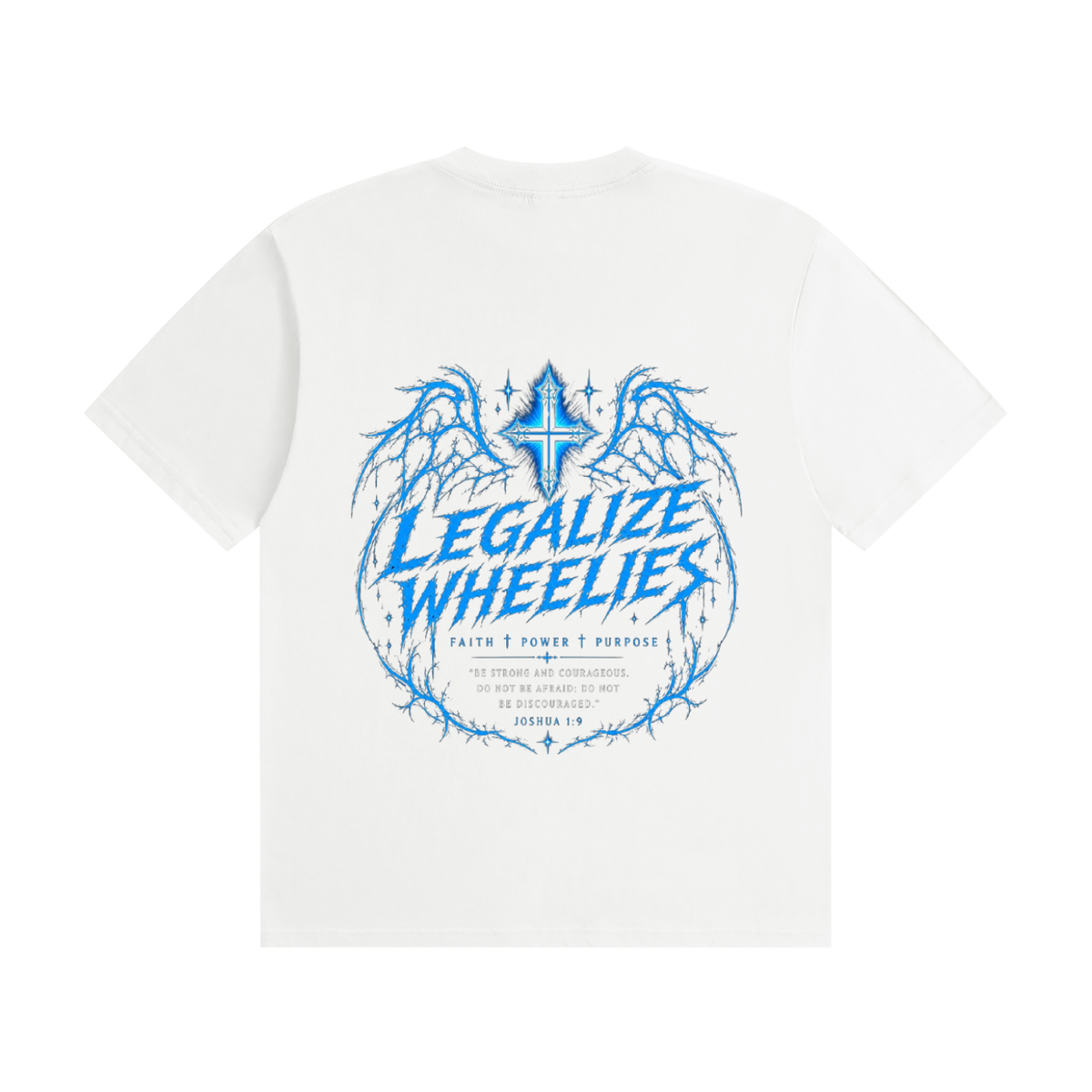 legalize wheelies Cotton T-Shirt white