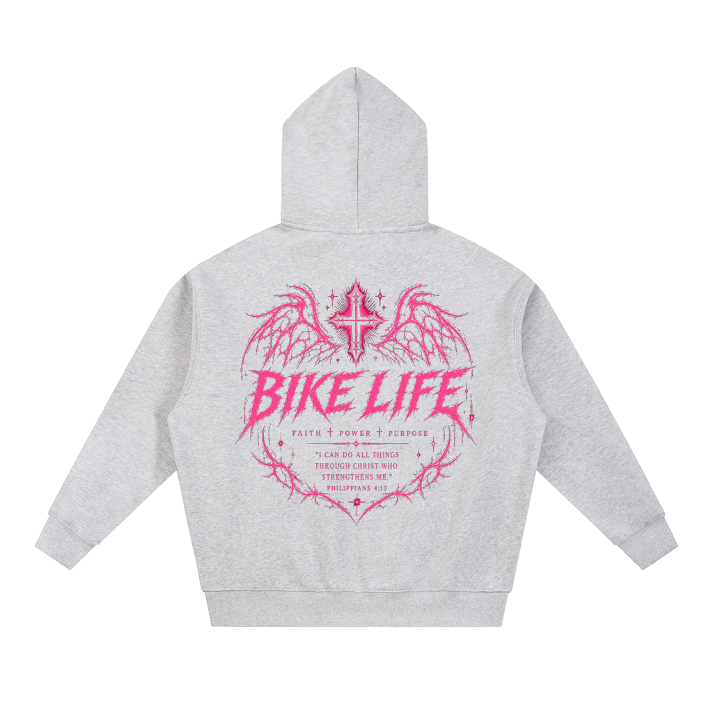 Bike life Essential Oversized Fleece Boxy Hoodie