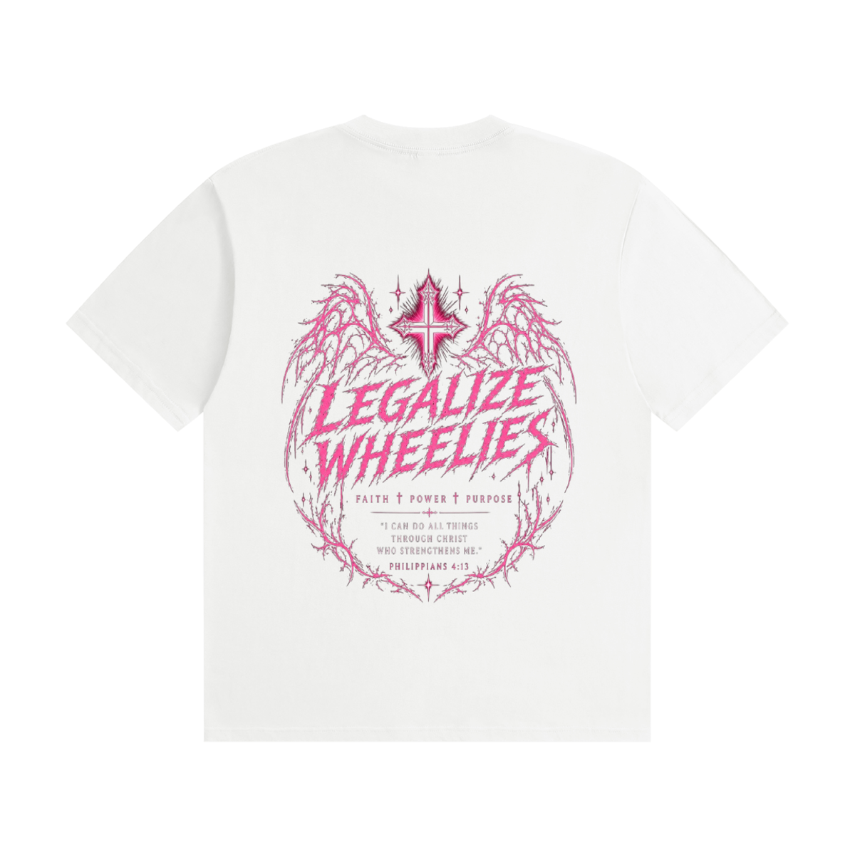 legalize wheelies Cotton T-Shirt white