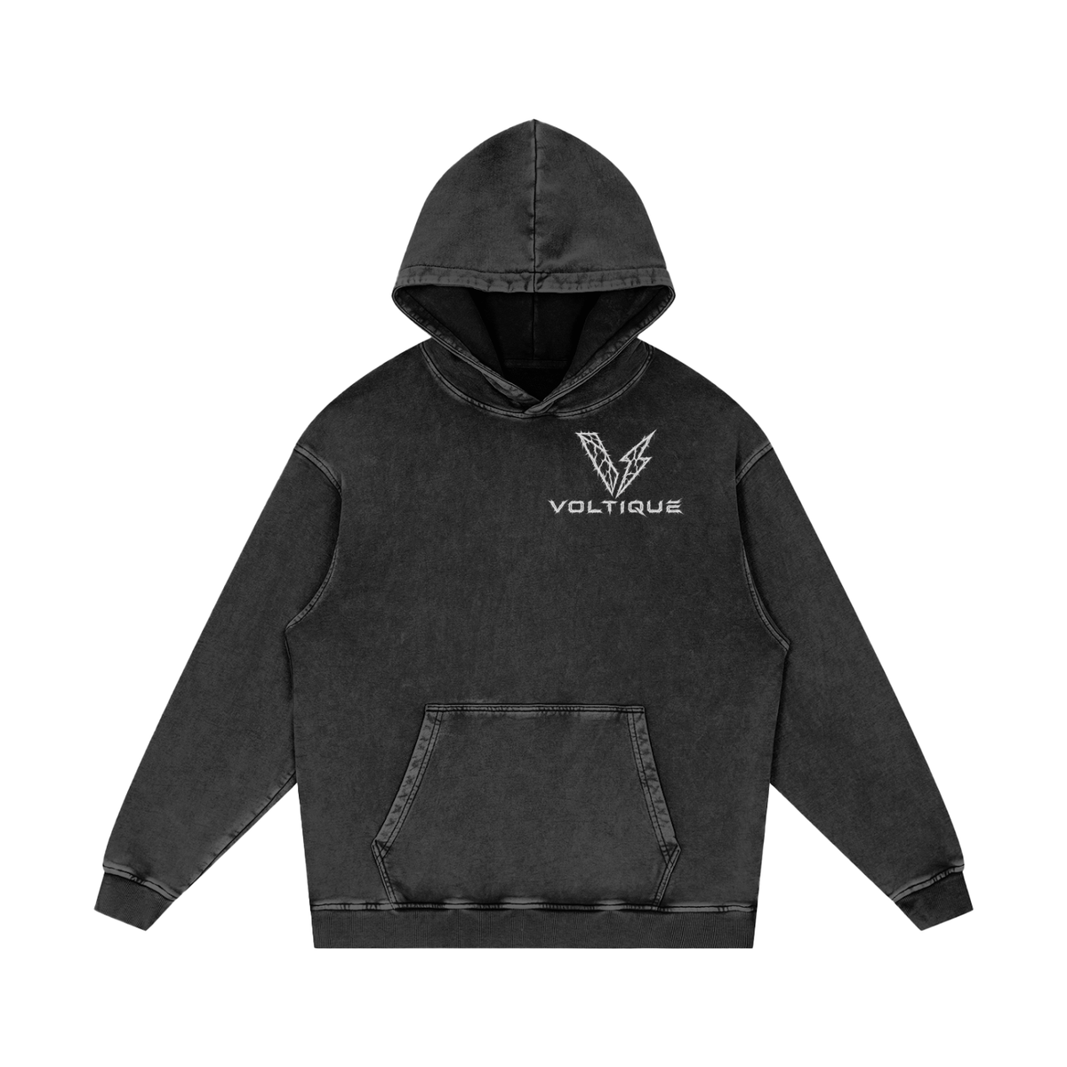 Bike life Snow Washed Loose Cotton Hoodie