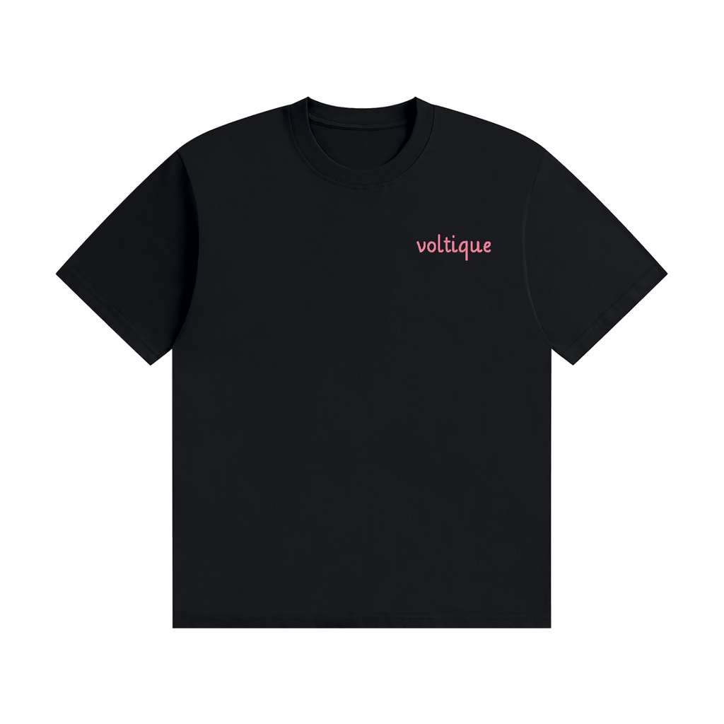 voltique embroidery cotton t-shirt black