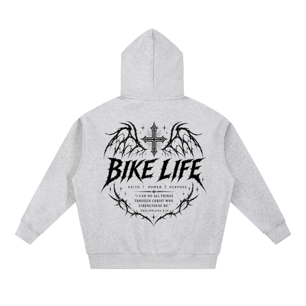 Bike life Essential Oversized Fleece Boxy Hoodie