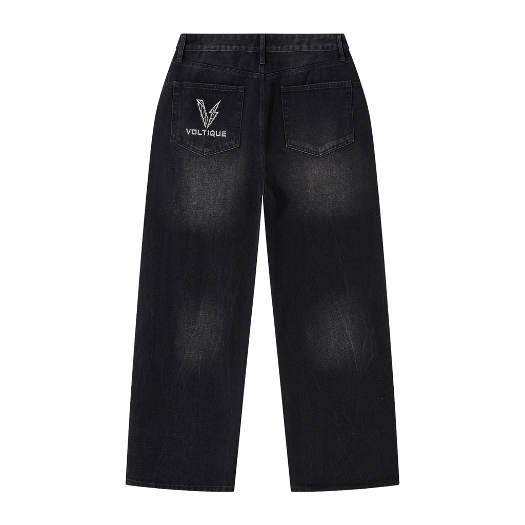 HOLY PURPOSE Men's Vintage Wash Wide Leg Jeans