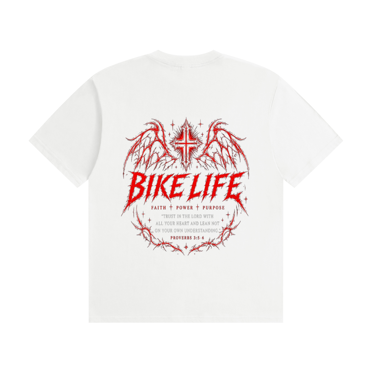 bike life  Cotton T-Shirt white