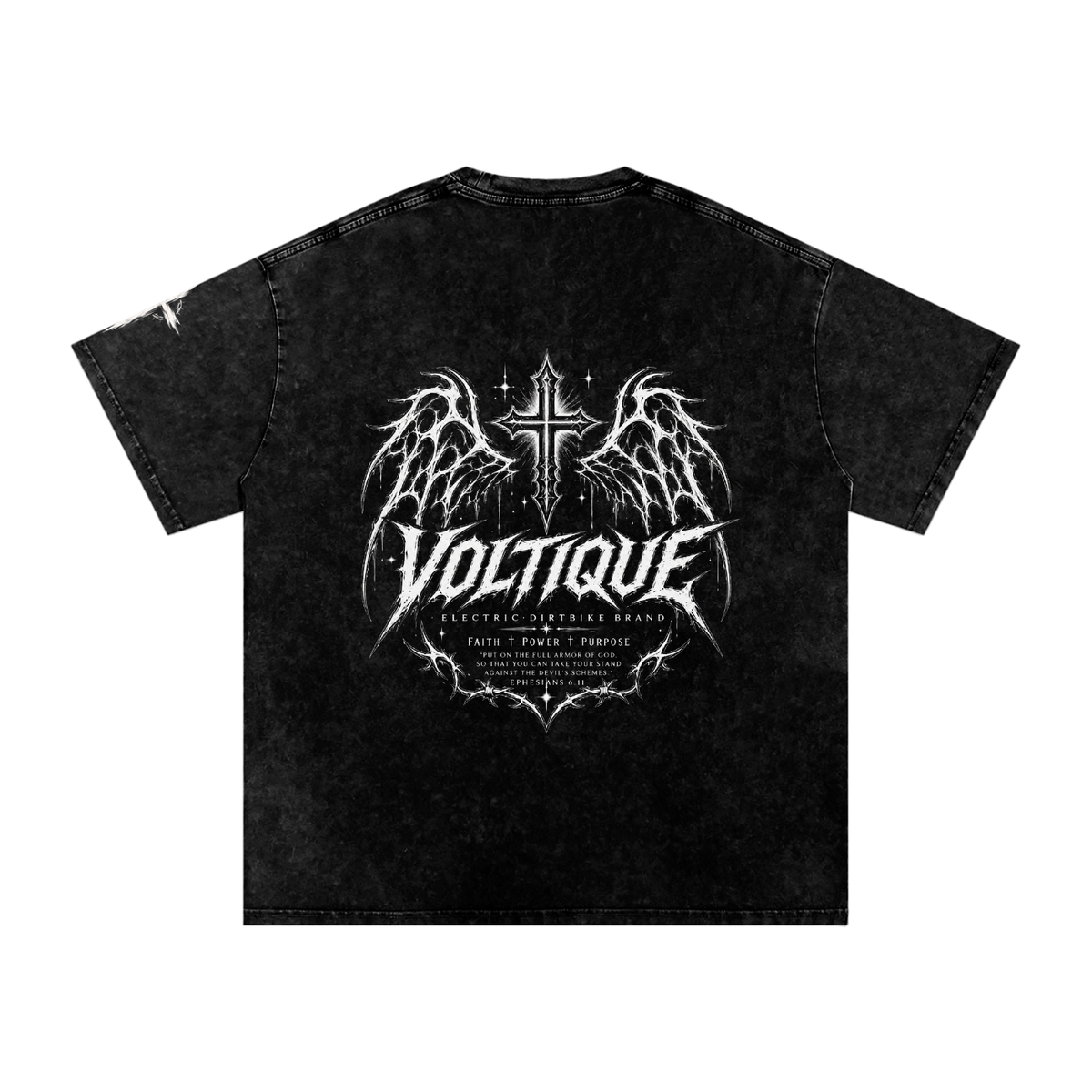 voltique Snow Washed Oversized Cotton T-Shirt