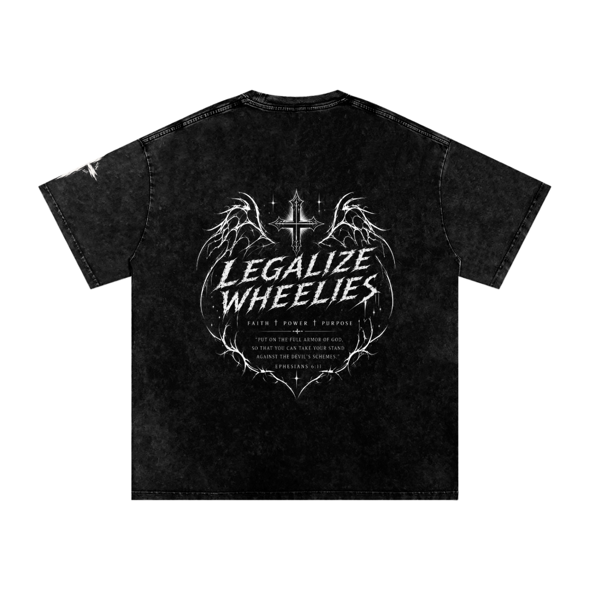 legalize wheelies Snow Washed Oversized Cotton T-Shirt