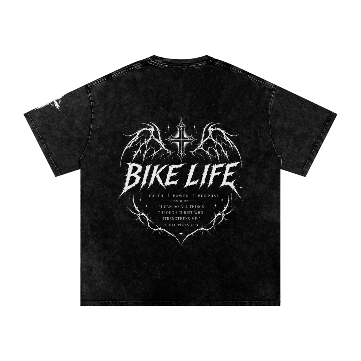 bike life Snow Washed Oversized Cotton T-Shirt