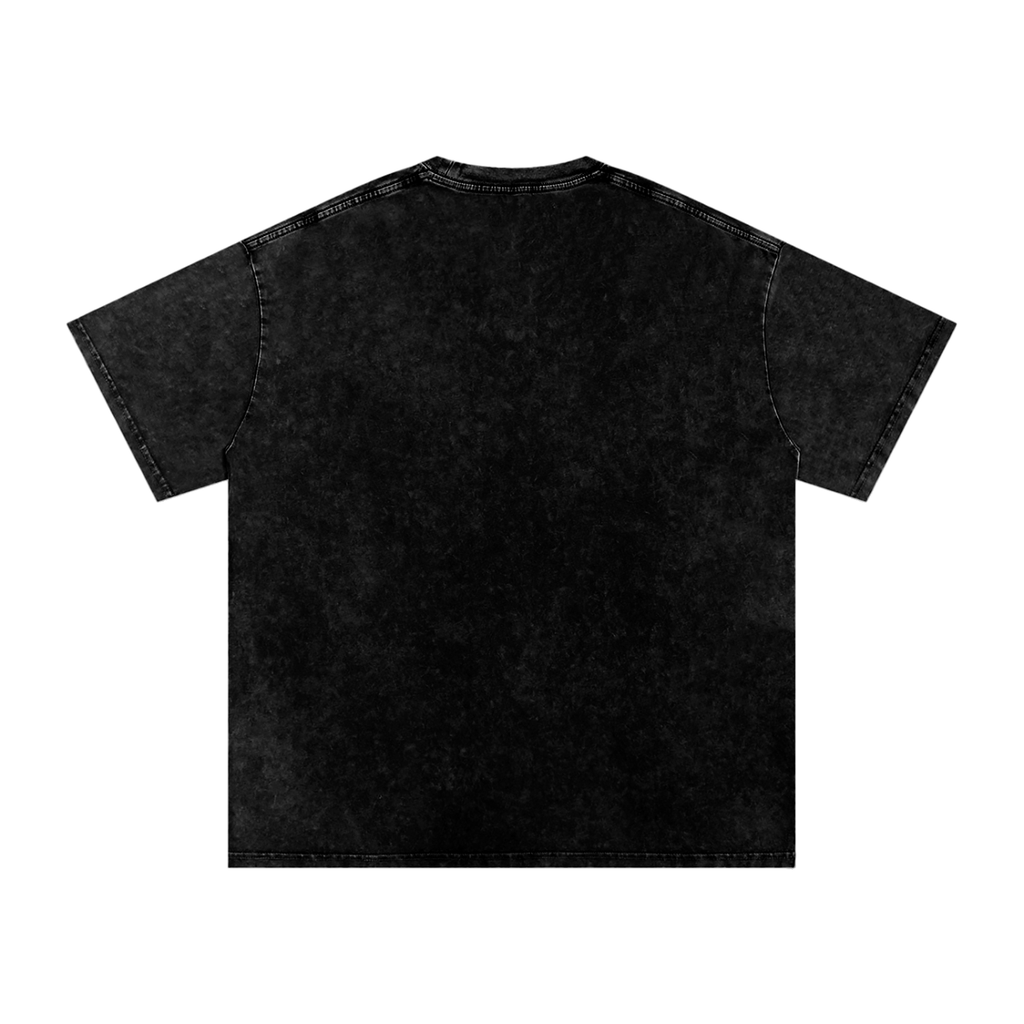 voltique embroidery Snow Washed Oversized Cotton T-Shirt