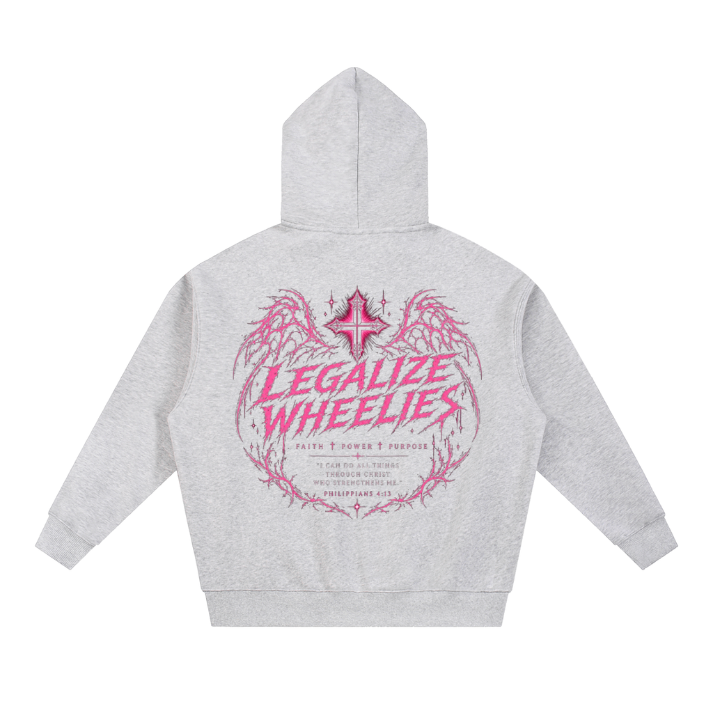 legalize wheelies Essential Oversized Fleece Boxy Hoodie