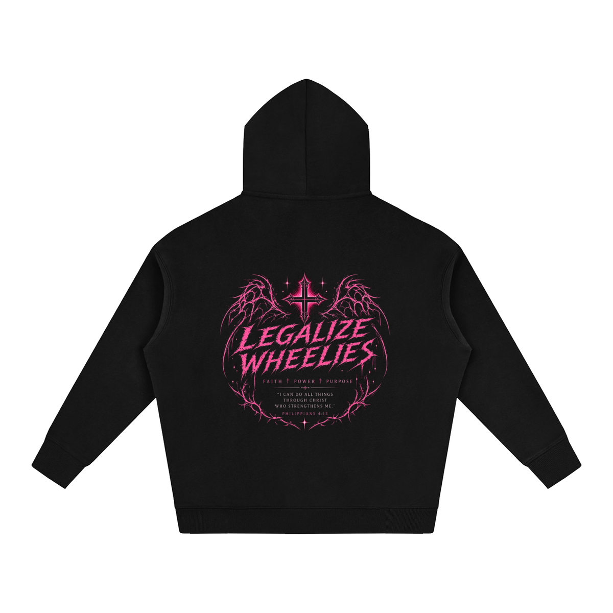 legalize wheelies Oversize Fleeced Hoodie