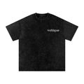 voltique embroidery Snow Washed Oversized Cotton T-Shirt