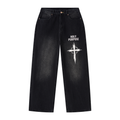 HOLY PURPOSE Men's Vintage Wash Wide Leg Jeans