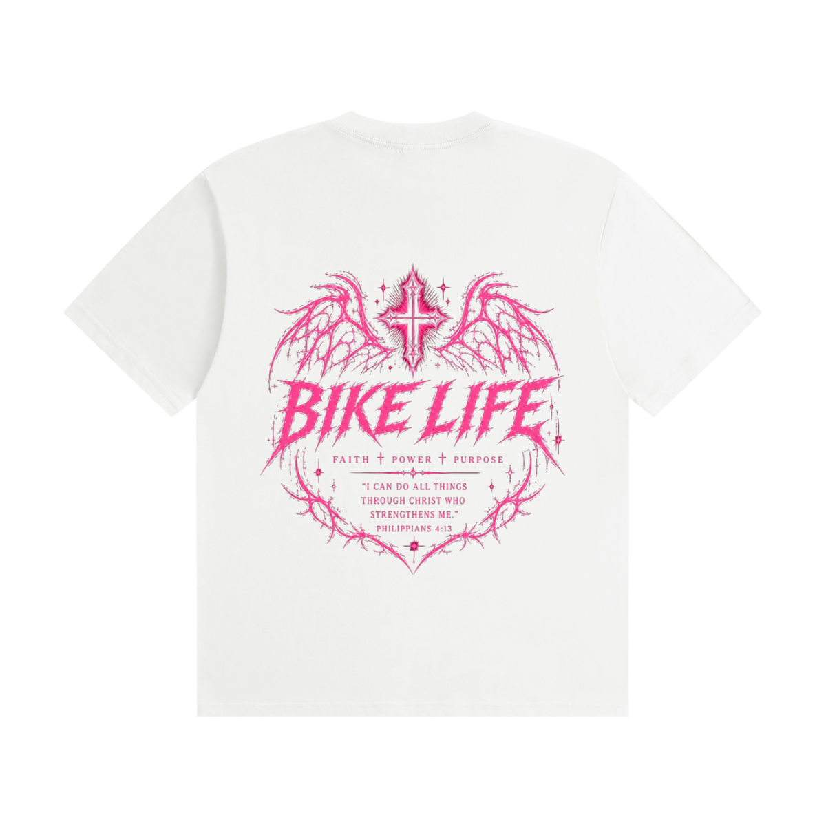 bike life  Cotton T-Shirt white